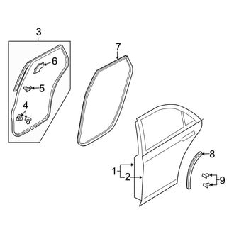 Mazda OE - Rear Door - Door & Components