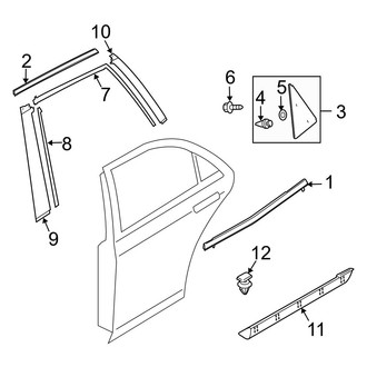 Mazda OE - Rear Door - Exterior Trim