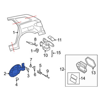 Mazda OE - Rear Fuel Filler Door
