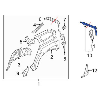 Mazda OE - Left Outer Body D-Pillar