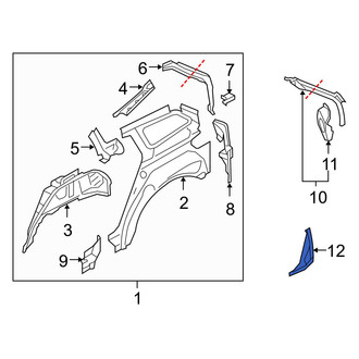 Mazda OE - Rear Left Rear Body Panel Extension