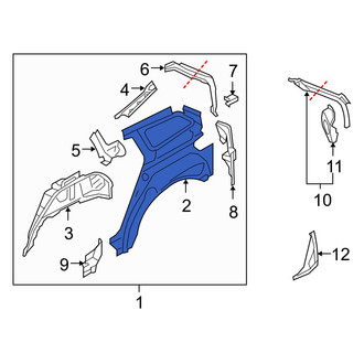 Mazda OE - Rear Left Inner Quarter Panel