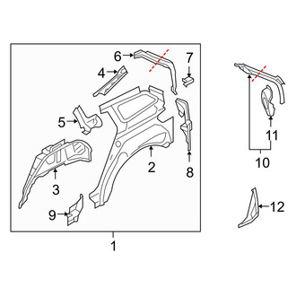 Mazda OE - Quarter Panel - Inner Structure