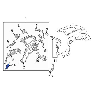 Mazda OE - Rear Right Quarter Panel Extension