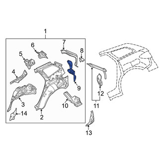 Mazda OE - Rear Right Quarter Panel Extension
