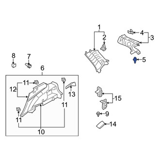 Mazda OE - Liftgate Trim Scuff Plate Clip