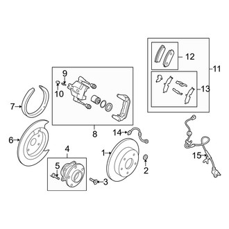 Mazda OE - Rear Suspension - Brake Components (FWD)