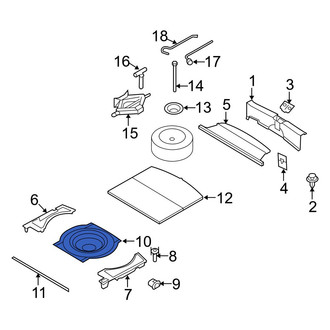 Mazda OE - Rear Spare Tire Compartment Cover
