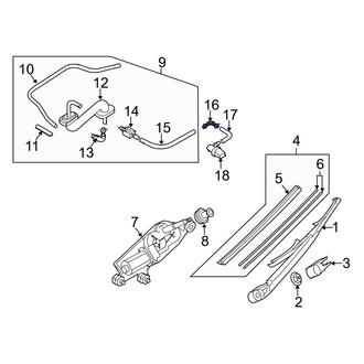 Mazda OE - Liftgate Washer Hose Adapter