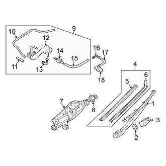 Mazda OE - Lift Gate - Wiper & Washer Components
