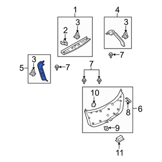 Mazda OE - Rear Left Liftgate Trim Cover