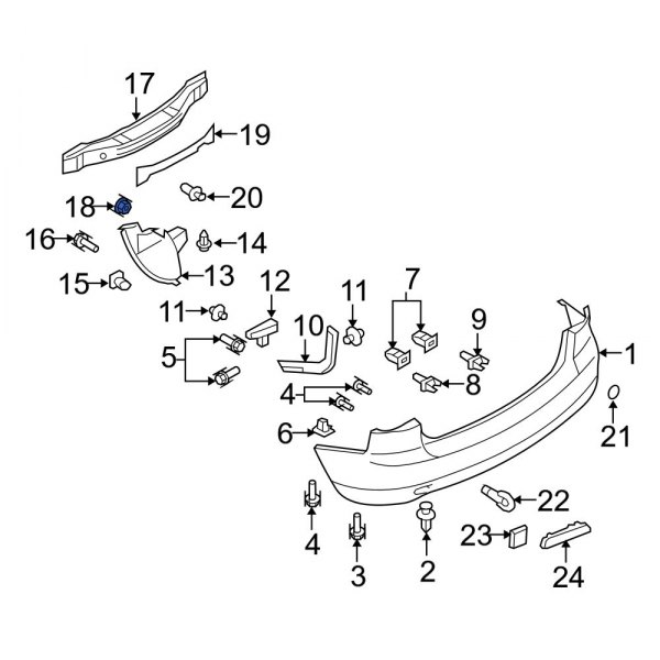 Bumper Impact Bar Nut