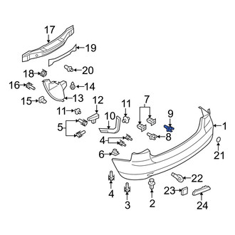 Mazda OE - Inner Bumper Cover Retainer