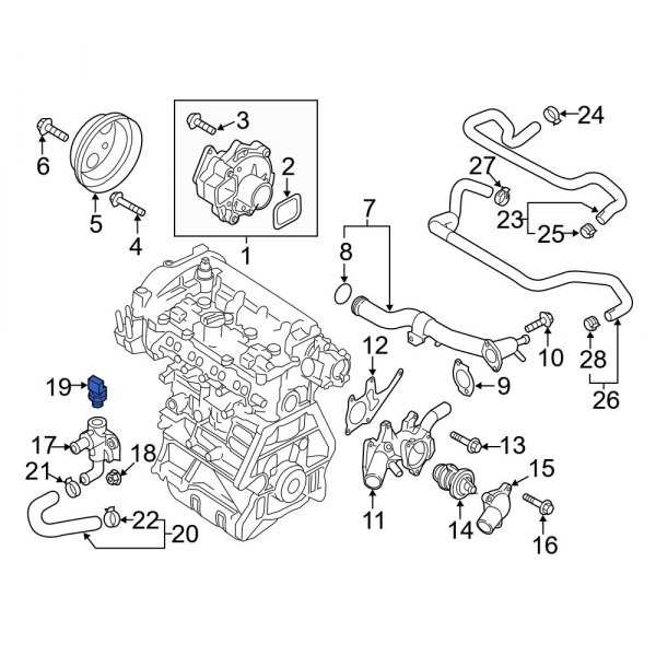 GENUINE OEM MAZDA B593-18-840A Coolant Temperature Sensor $47.27