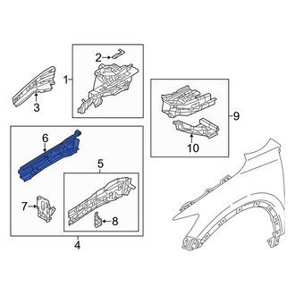 Mazda OE - Front Right Inner Frame Side Member
