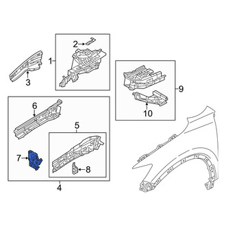 Mazda OE - Front Right Bumper Impact Bar Bracket