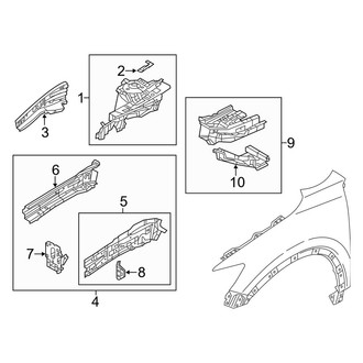 Mazda OE - Front Left Frame Side Member Assembly