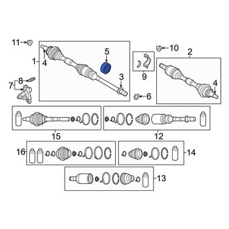 Mazda OE - Front CV Axle Shaft Carrier Bearing
