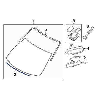 Mazda OE - Lower Windshield Seal