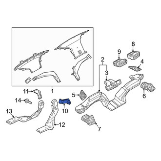 Mazda OE - Right Lower Instrument Panel Air Duct