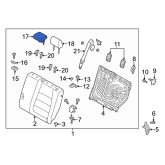 Mazda OE - Rear Left Inner Headrest