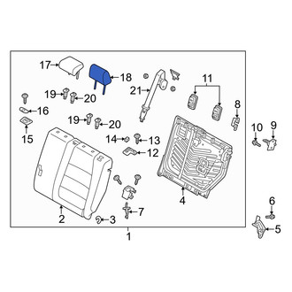 Mazda OE - Rear Left Outer Headrest