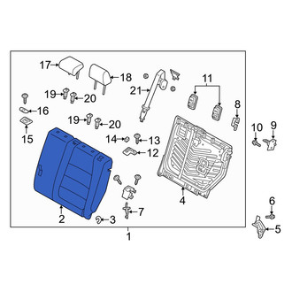 Mazda OE - Rear Left Seat Back Cushion Cover