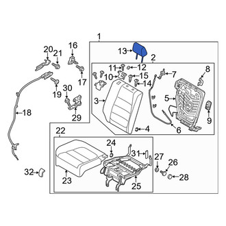 Mazda OE - Rear Left Headrest