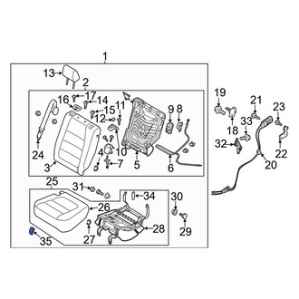 Mazda OE - Rear Left Outer Seat Track Cover