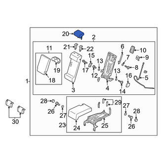 Mazda OE - Rear Center Headrest