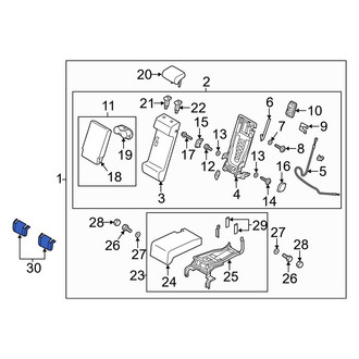 Mazda OE - Rear Inner Seat Track Cover
