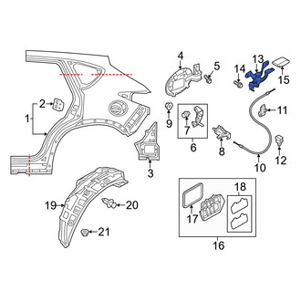 Mazda OE - Rear Fuel Door Release Handle