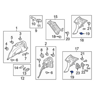 Mazda OE - Quarter Panel Trim Panel Clip