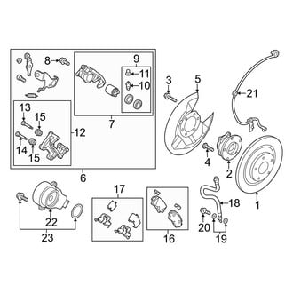 Mazda OE - Rear Suspension - Brake Components (AWD)