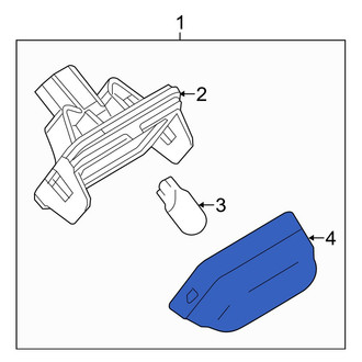 Mazda OE - Rear License Plate Light Lens