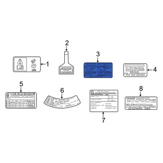 Mazda OE - A/C System Information Label