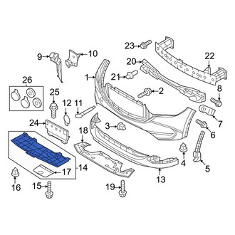 Mazda OE - Front Radiator Support Splash Shield