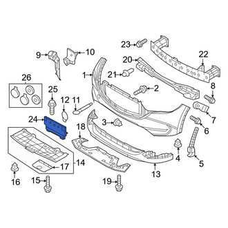 Mazda OE - Front License Plate Bracket