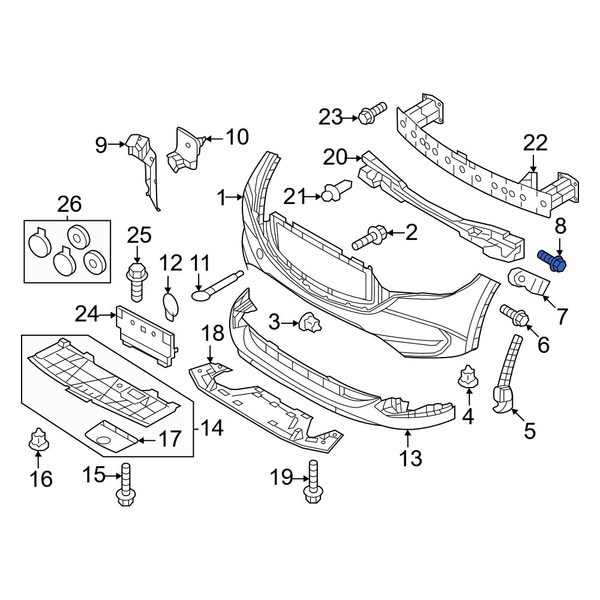 Mazda OE 997350514 - Grille Screw
