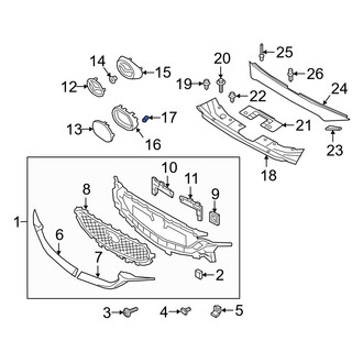 Mazda OE - Radiator Support Access Cover Clip