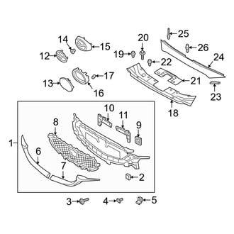 Mazda OE - Front Bumper & Grille - Grille & Components