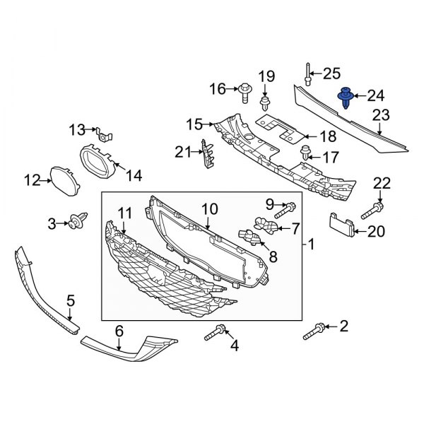 Mazda OE S51S51833 - Rocker Panel Molding Rivet