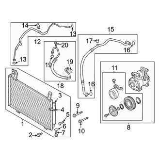 Mazda OE - Air Conditioner & Heater - Condenser, Compressor & Lines