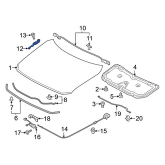 Mazda OE - Front Left Hood Hinge