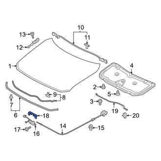 Mazda OE - Hood Latch Cover