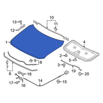 Mazda OE KBY05231XC - Front Hood Panel