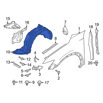 Mazda OE - Front Left Fender Splash Shield