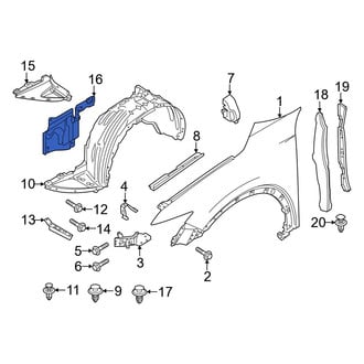 Mazda OE - Front Left Floor Pan Splash Shield