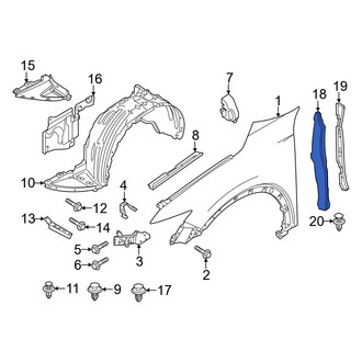 Mazda OE - Front Left Fender Insulator
