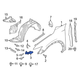 Mazda OE - Left Lower Fender Bracket